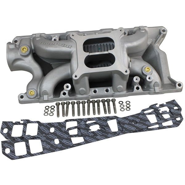 BLUEPRINT ENGINES SBF 302 INTAKE MANIFOLD KIT - DUAL PLANE - ALUMINUM - NATURAL - SQUARE BORE - FORD - SMALL BLOCK 302