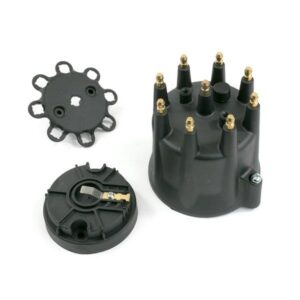 PRO BILLET READY TO RUN DISTRIBUTOR CAP & ROTOR KIT - MALE CAP - BLACK