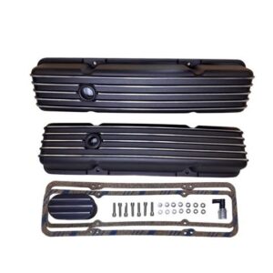 BluePrint Engine Small Block Chevy Valve Cover Kit - Black