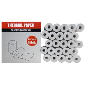 Battery Tester Paper Roll - 50 Pack