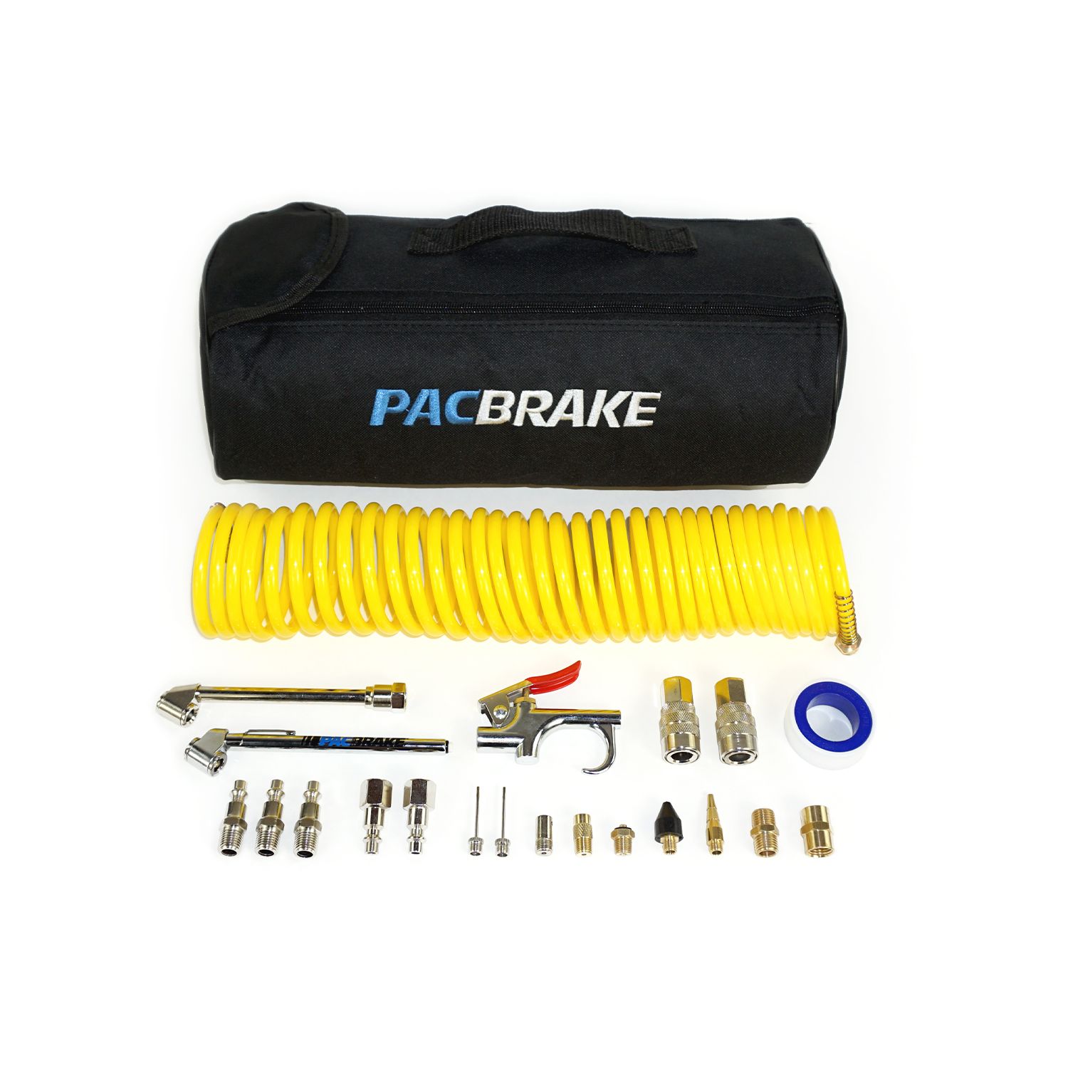 Air Tank Curly Hose and Accessory Kit 25 Foot Hose