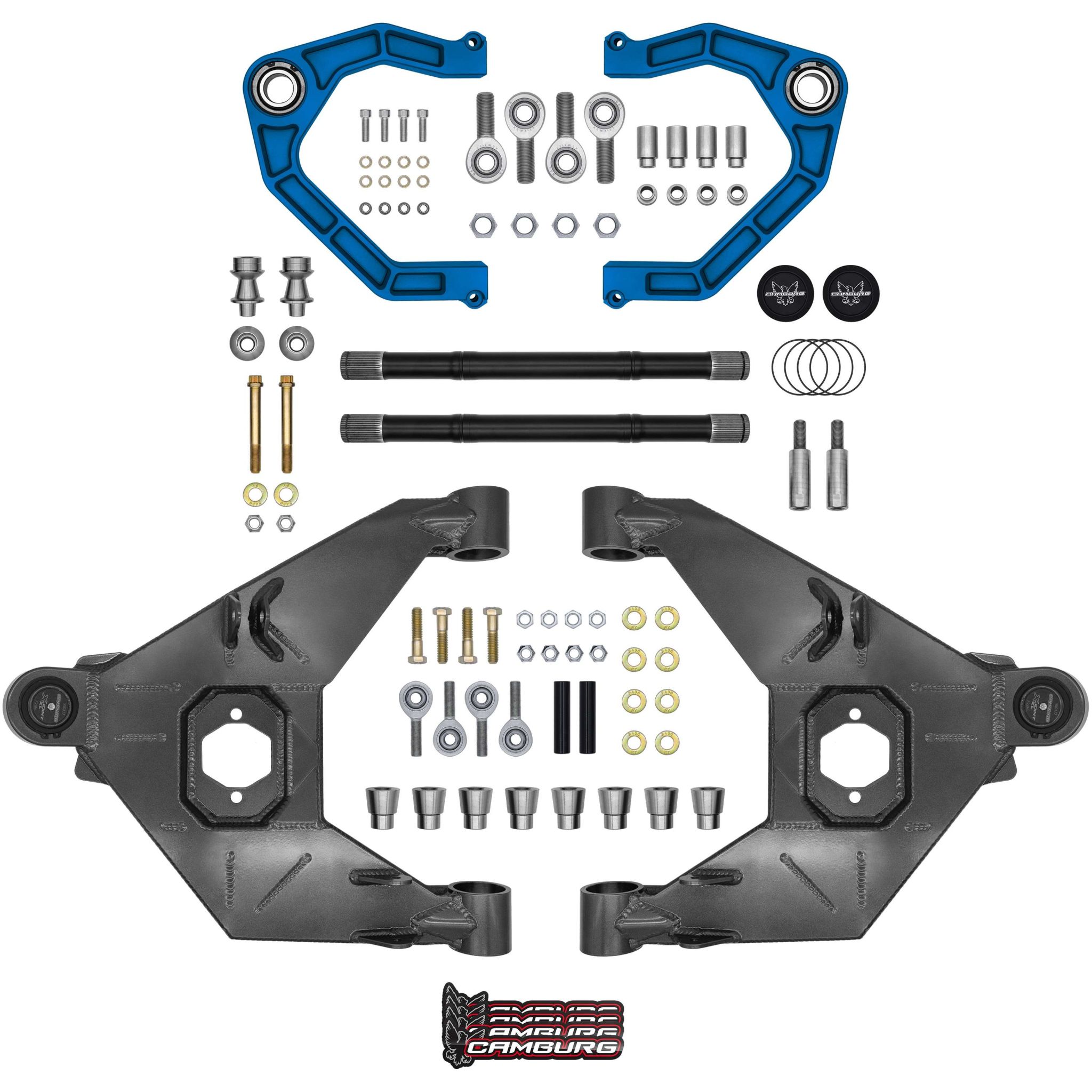 Camburg Engineering 2021-2025 Ford Bronco Excludes Raptor Blue KINETIK Uniball Trail Series Long Travel Kit CAM-110243-K-BLU