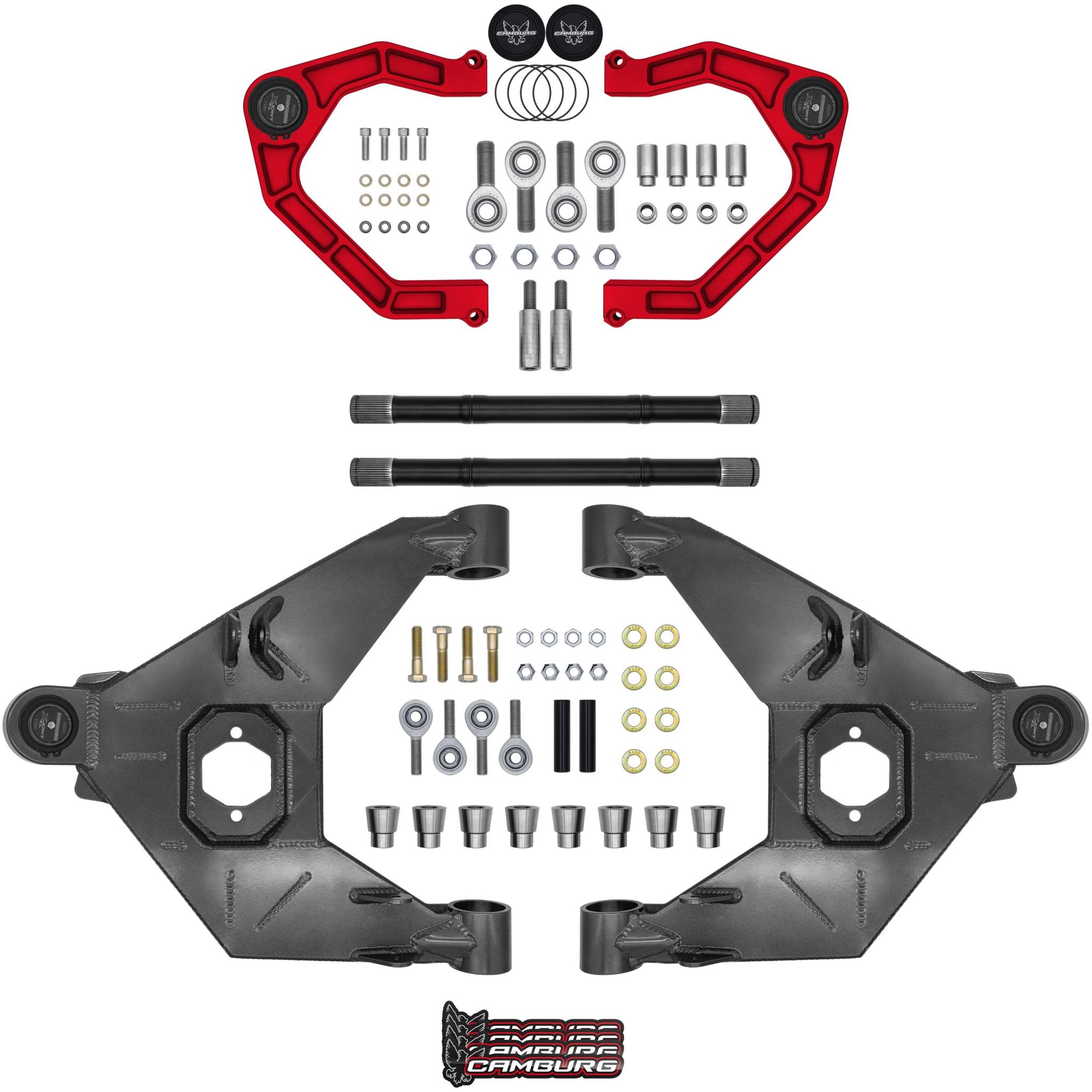 Camburg Engineering 2021-2025 Ford Bronco Excludes Raptor Red KINETIK X-Joint XL Trail Series Long Travel Kit CAM-110243-KX-RED