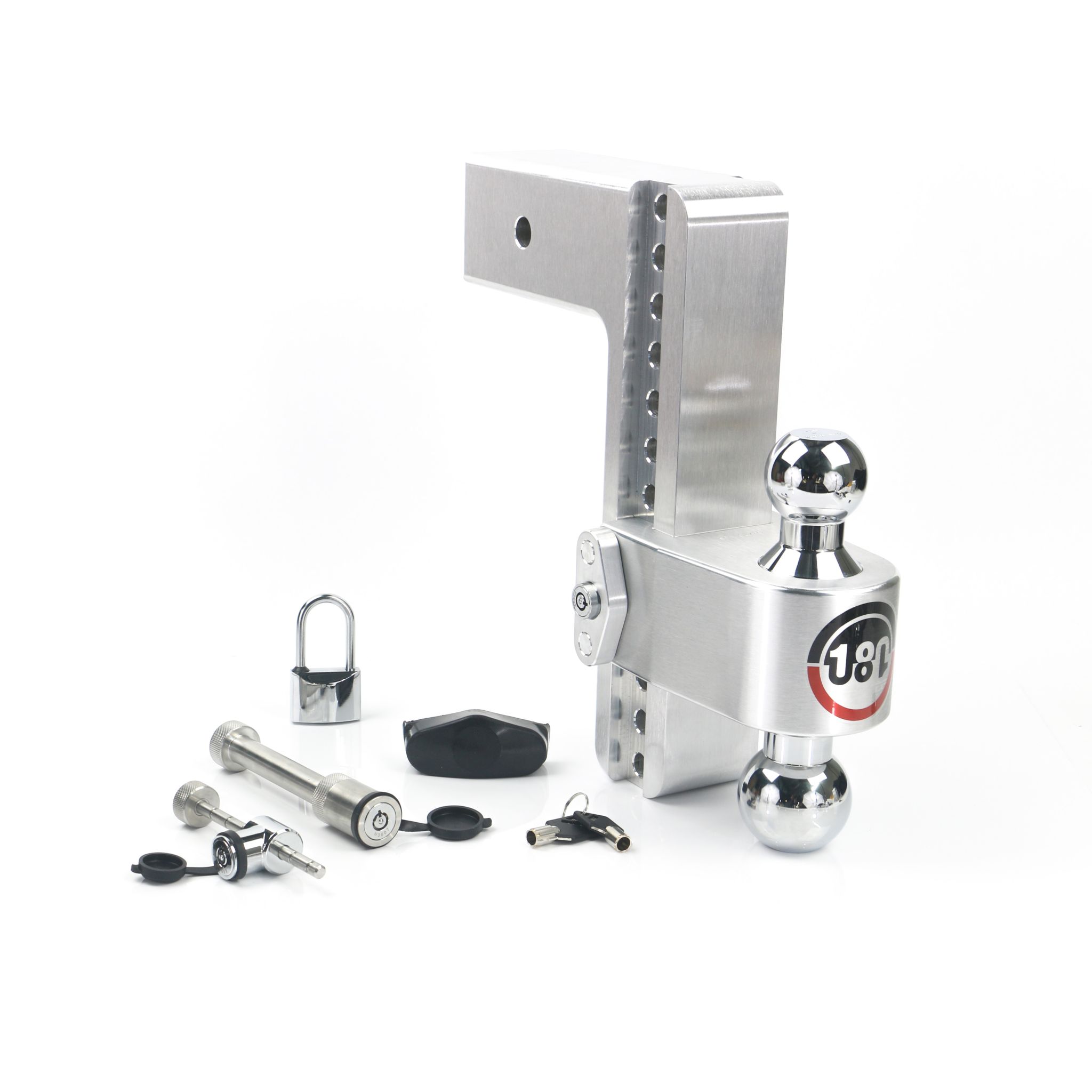 180 Hitch Chrome Ball 10" Drop Hitch with 3" Shank- Keyed Alike WS05, WS11, WS12 Included