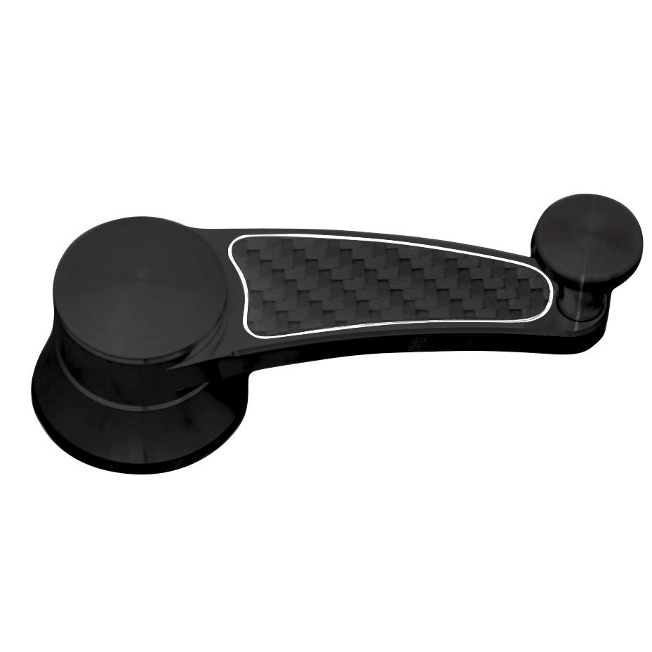 Quarter Window Crank; Pre-1948 Ford; Carbon Fiber; Black Onyx