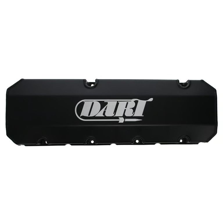 BBC Fabricated Aluminum Valve Cover Set w/ Logo Black Anodized