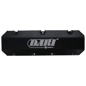 BBC Fabricated Aluminum Valve Cover Set w/ Logo Black Anodized