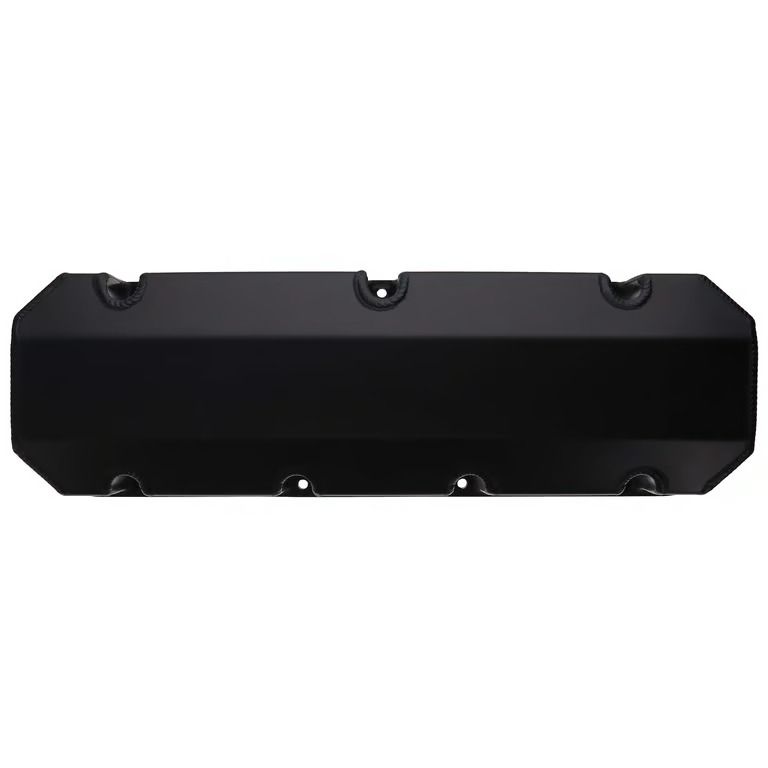 BBC Fabricated Aluminum Valve Cover Set w/ No Logo Black Anodized