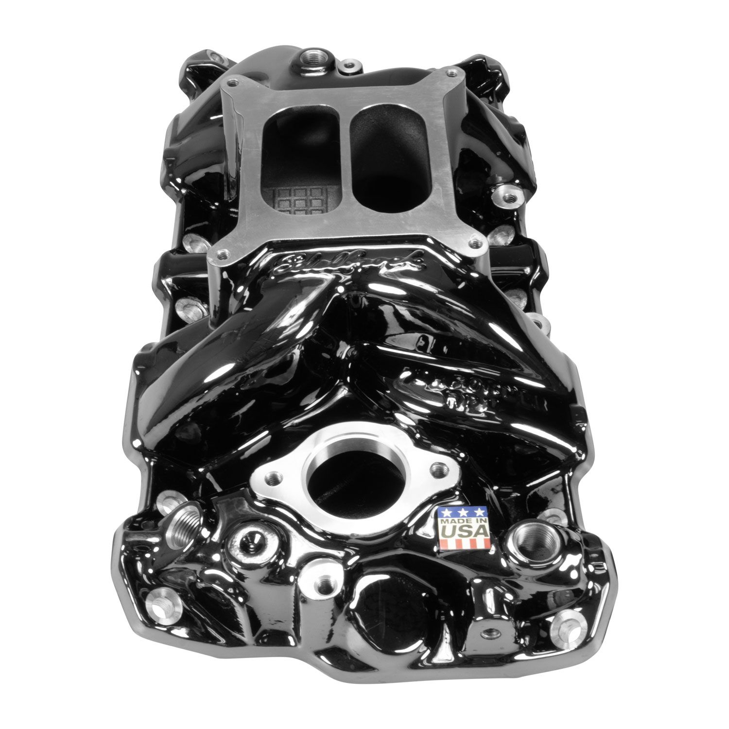 Performer RPM SBC Intake Manifold, Black Plasma