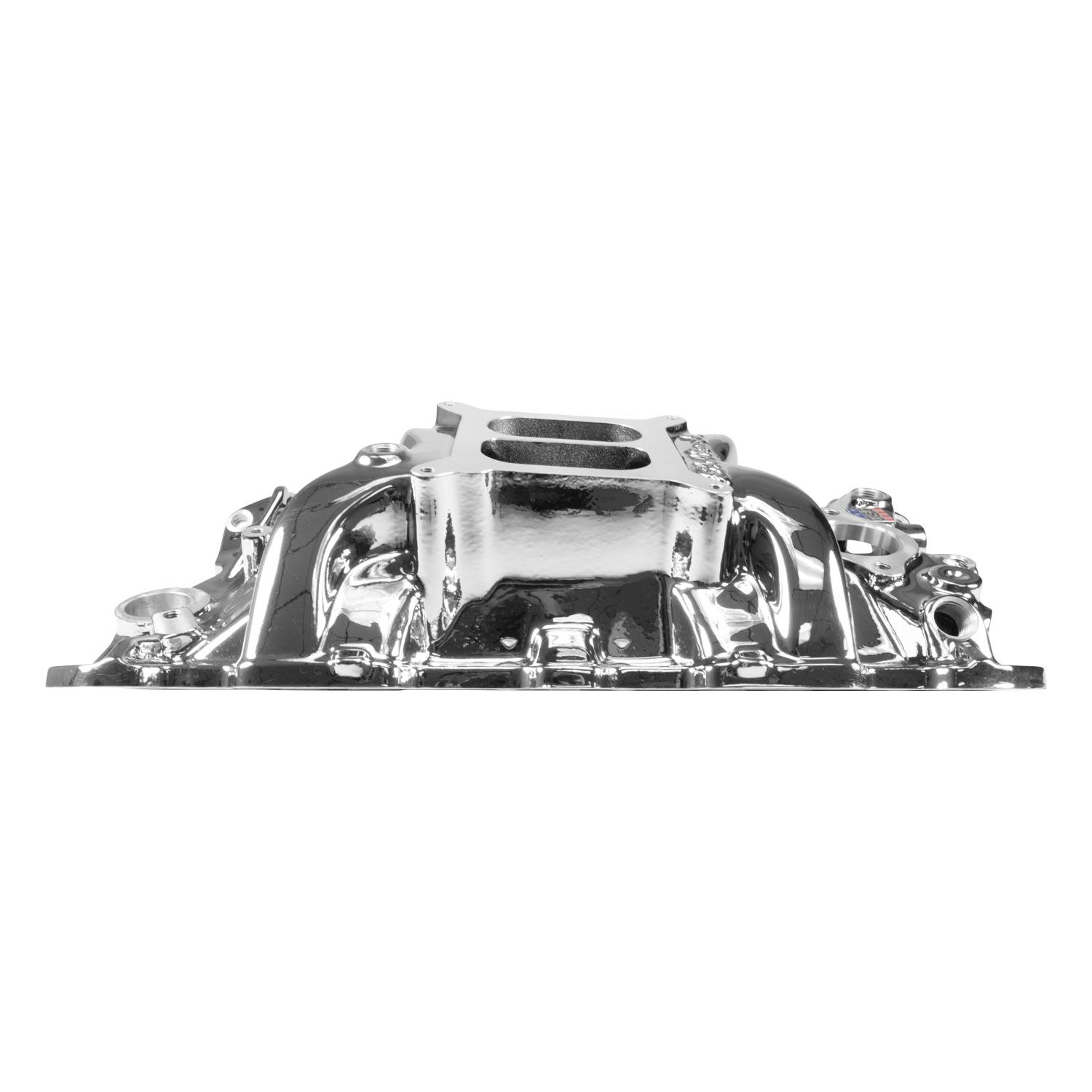 Performer RPM SBC Intake Manifold, Chrome Plasma