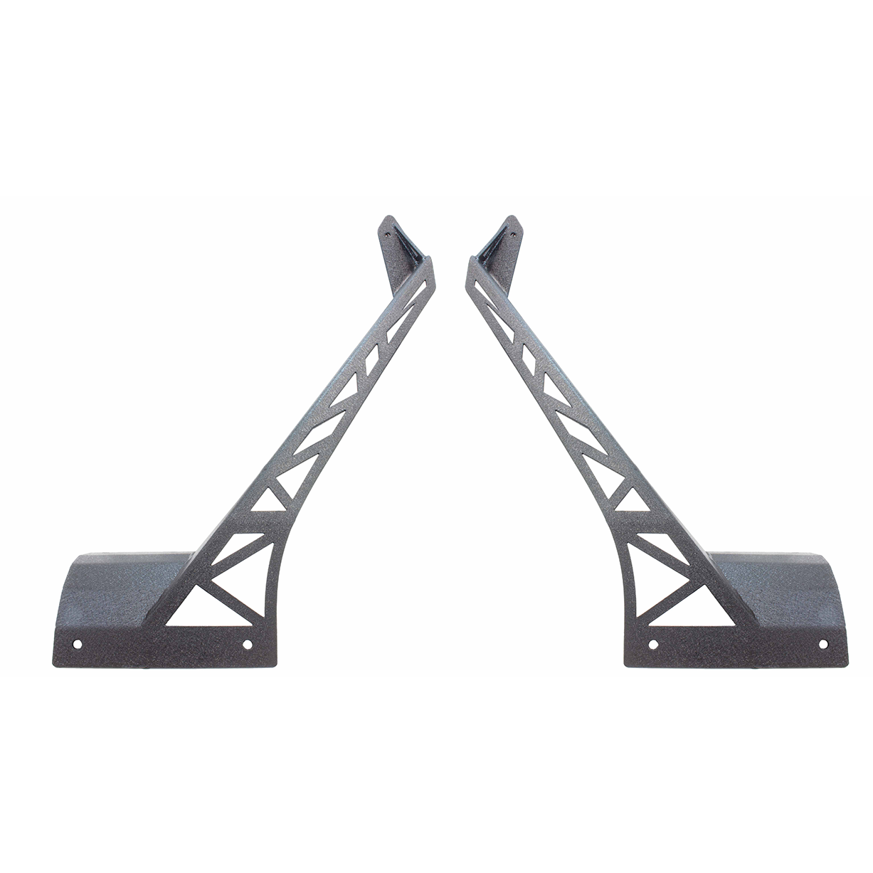 Black textured powder coat, Steel, Sold as a pair, Designed to mount a 52 in. overall width light bar