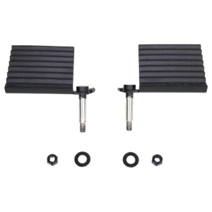 Black powder coated, Made from steel, Sold as pair