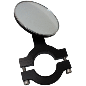 Sold individually, CNC Machined Billet Aluminum, Black powder coated, 3 in. convex mirror with 170 degree field of view