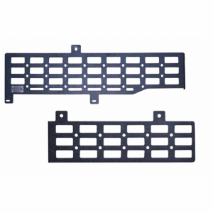 Black textured powder coat, 10-Gauge steel, Stainless Steel hardware