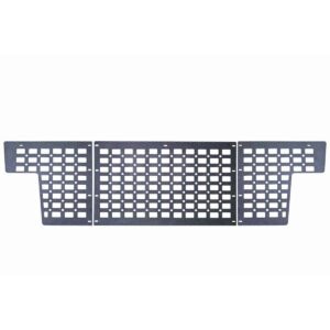 Black textured powder coat, 10-Gauge steel, Stainless Steel hardware