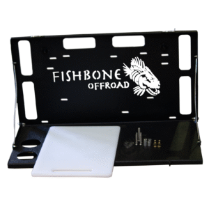 Black textured powder coat, 10-Gauge steel, Stainless Steel hardware