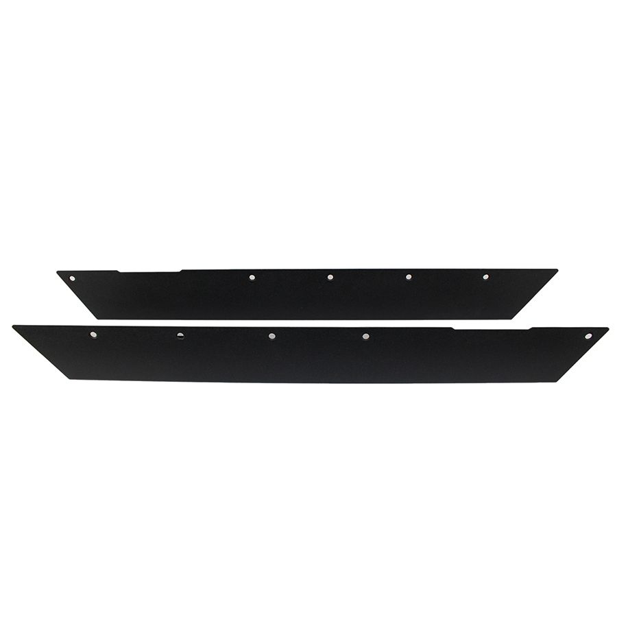 Black textured powder coat, 3/16in. steel construction, Stainless steel hardware