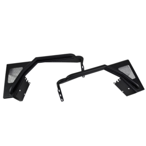 Black textured powder coat, Steel, Sold as a pair, Includes a 3 in. flare