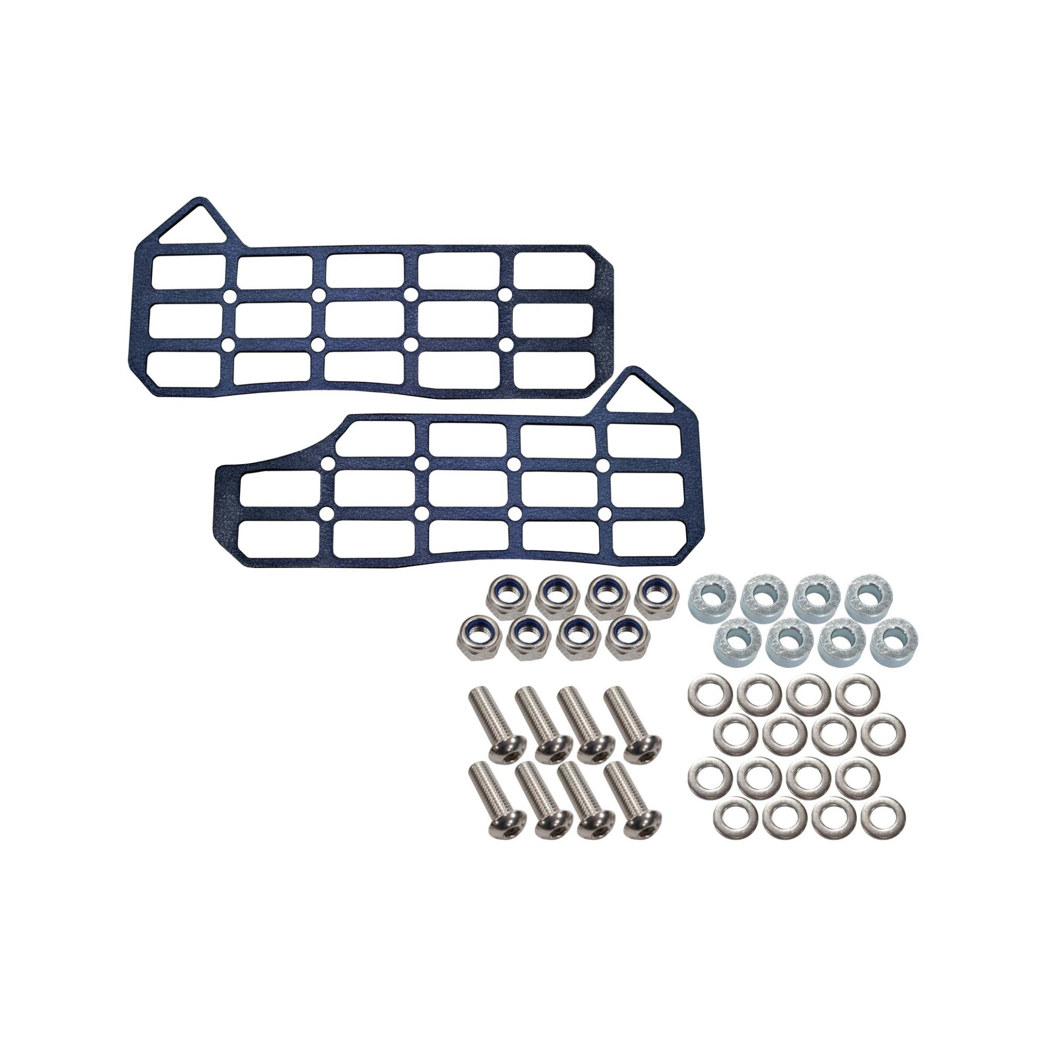 Black textured powder coat, 10-Gauge steel, Stainless Steel hardware