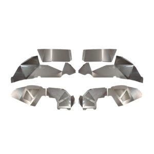 2-Door, 4-Door, Raw Aluminum, Set of 4