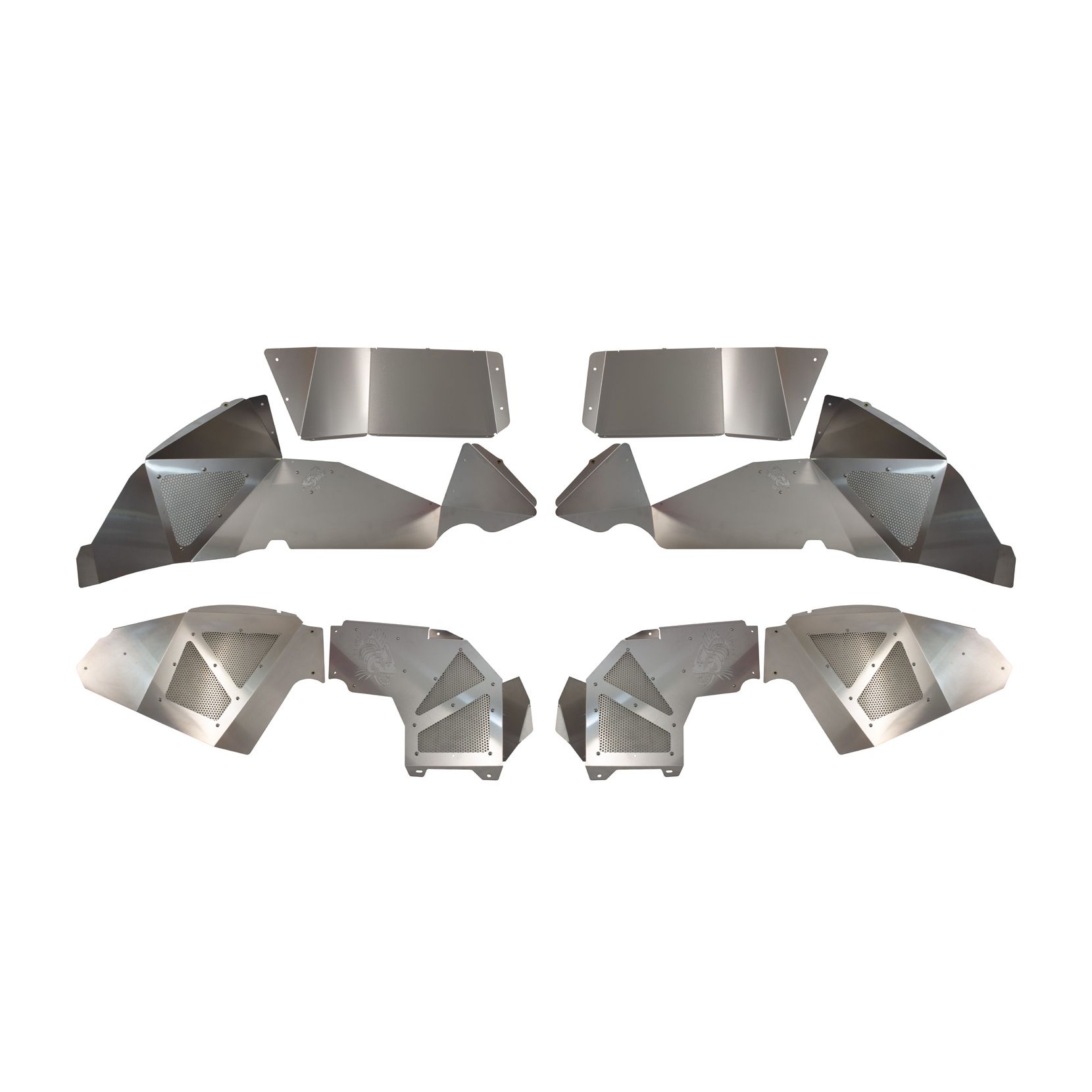 2-Door, 4-Door, Raw Aluminum, Set of 4