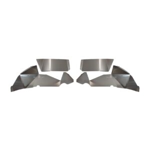 2-Door, 4-Door, Raw Aluminum, Set of 2 (Rear)