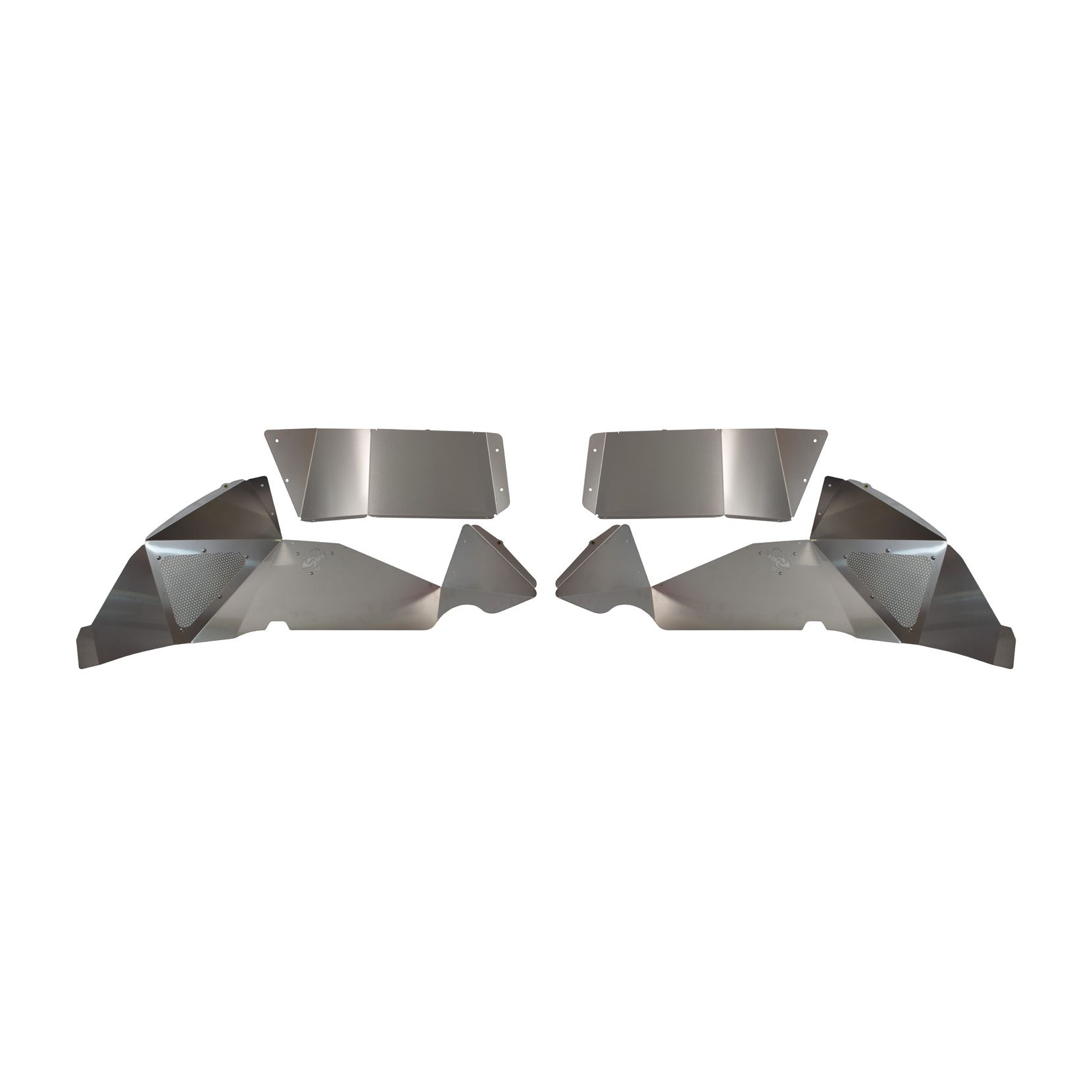 2-Door, 4-Door, Raw Aluminum, Set of 2 (Rear)