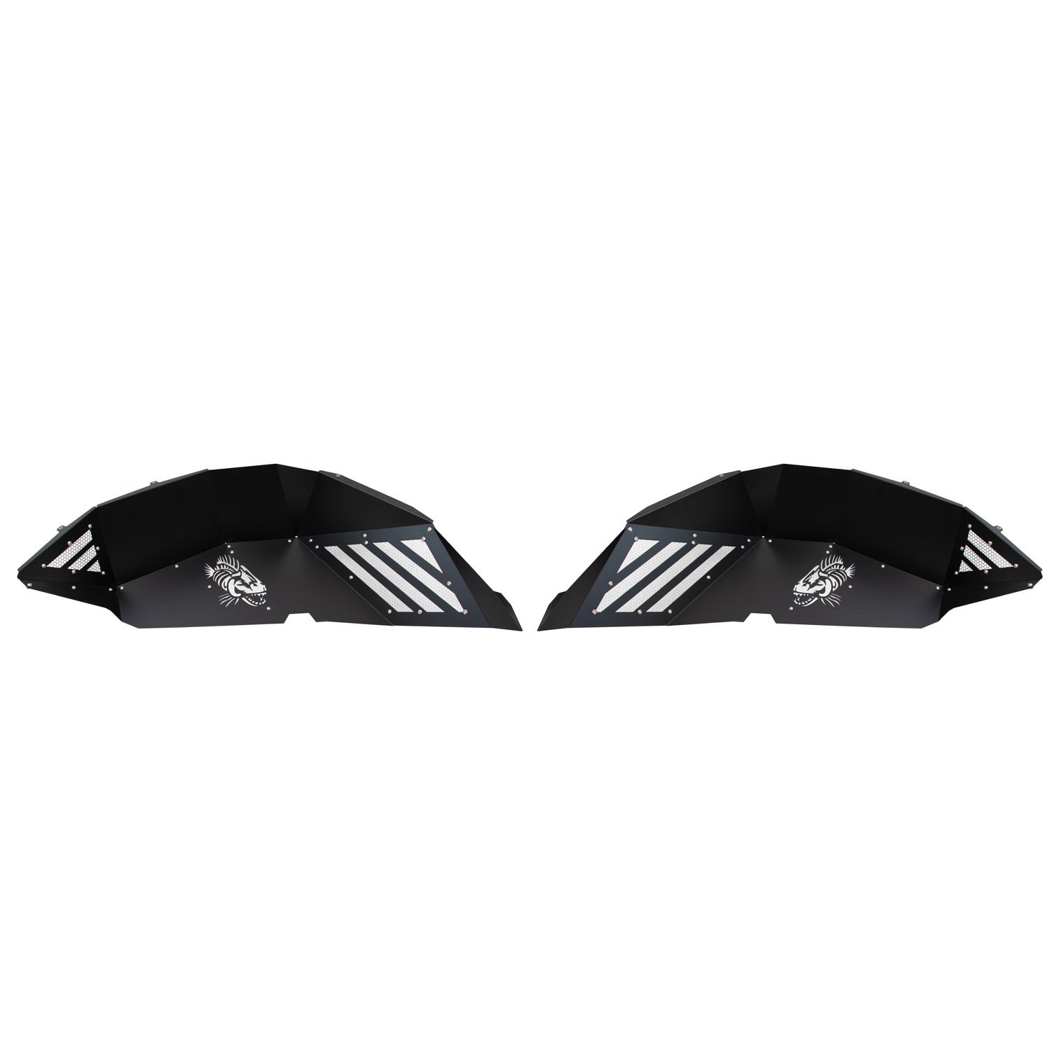 Black powder coat, Aluminum, Set of 2 (Rear)