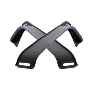 Textured black powder coat, Aluminum, Stainless steel hardware, Set of 2 (Rear)