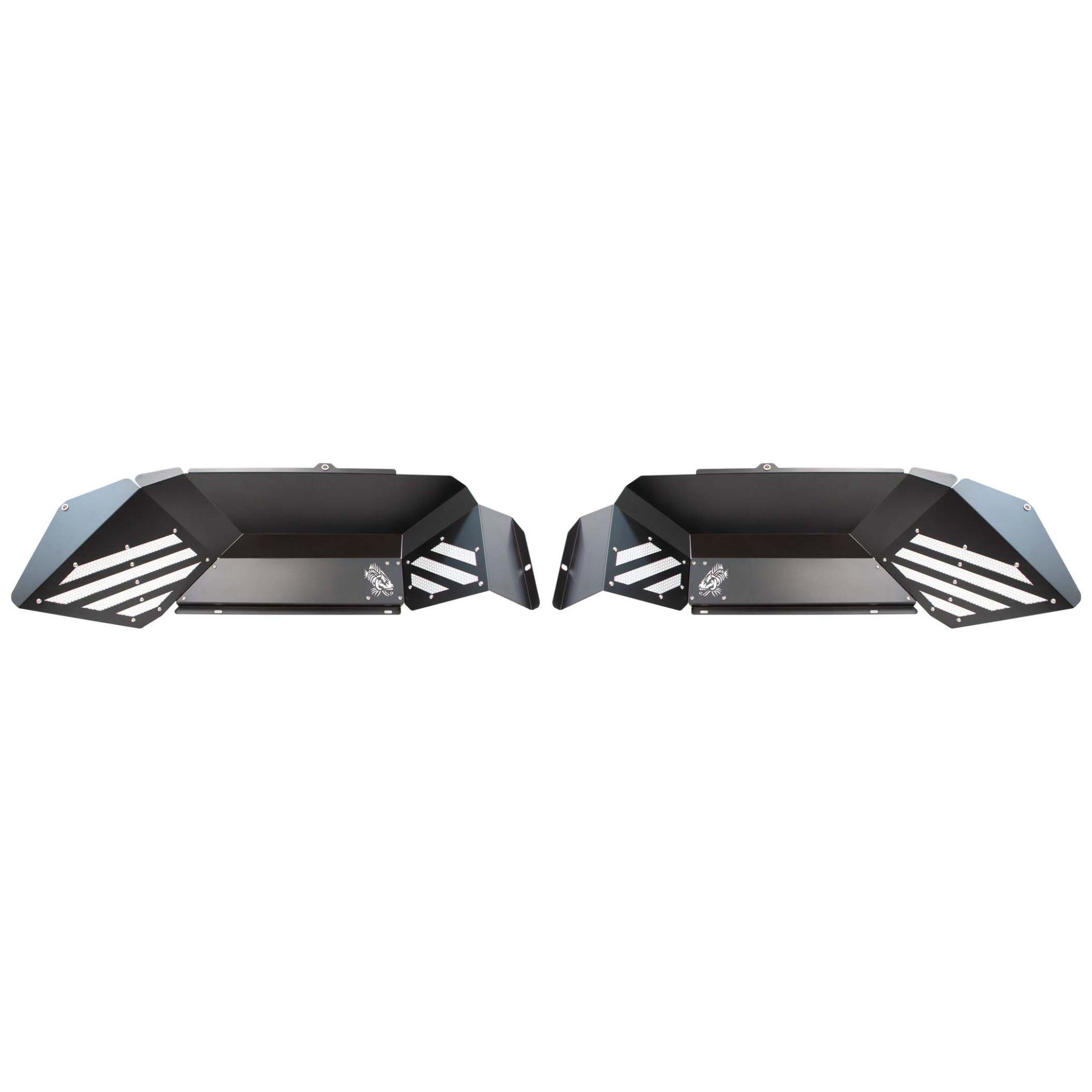 Black Powder Coated Aluminum, Set of 2 (Rear)