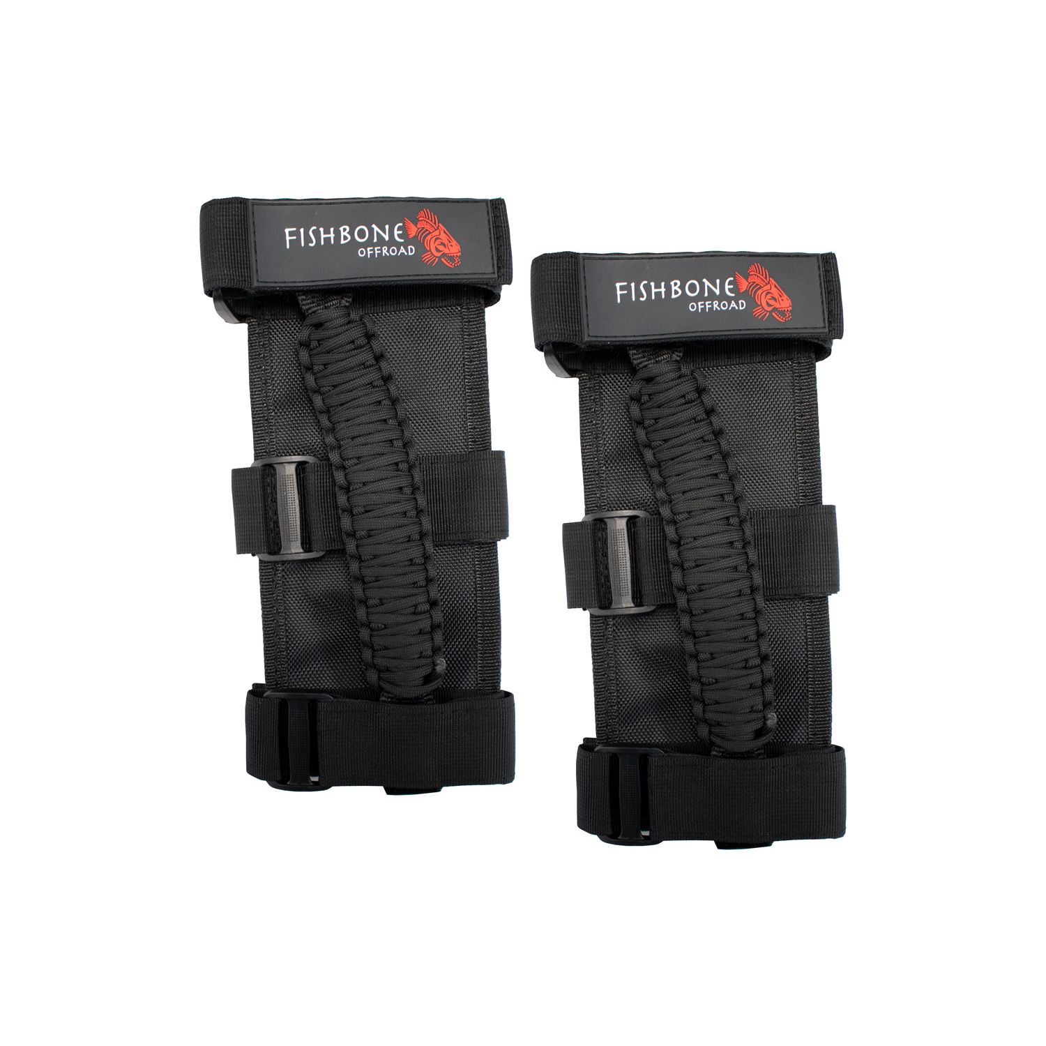 High-Quality Nylon Webbing, Black Paracord, Sold as a pair