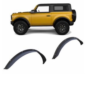Black Horse Off Road Front & Rear Fender Flares Black Steel FF-FBFR22