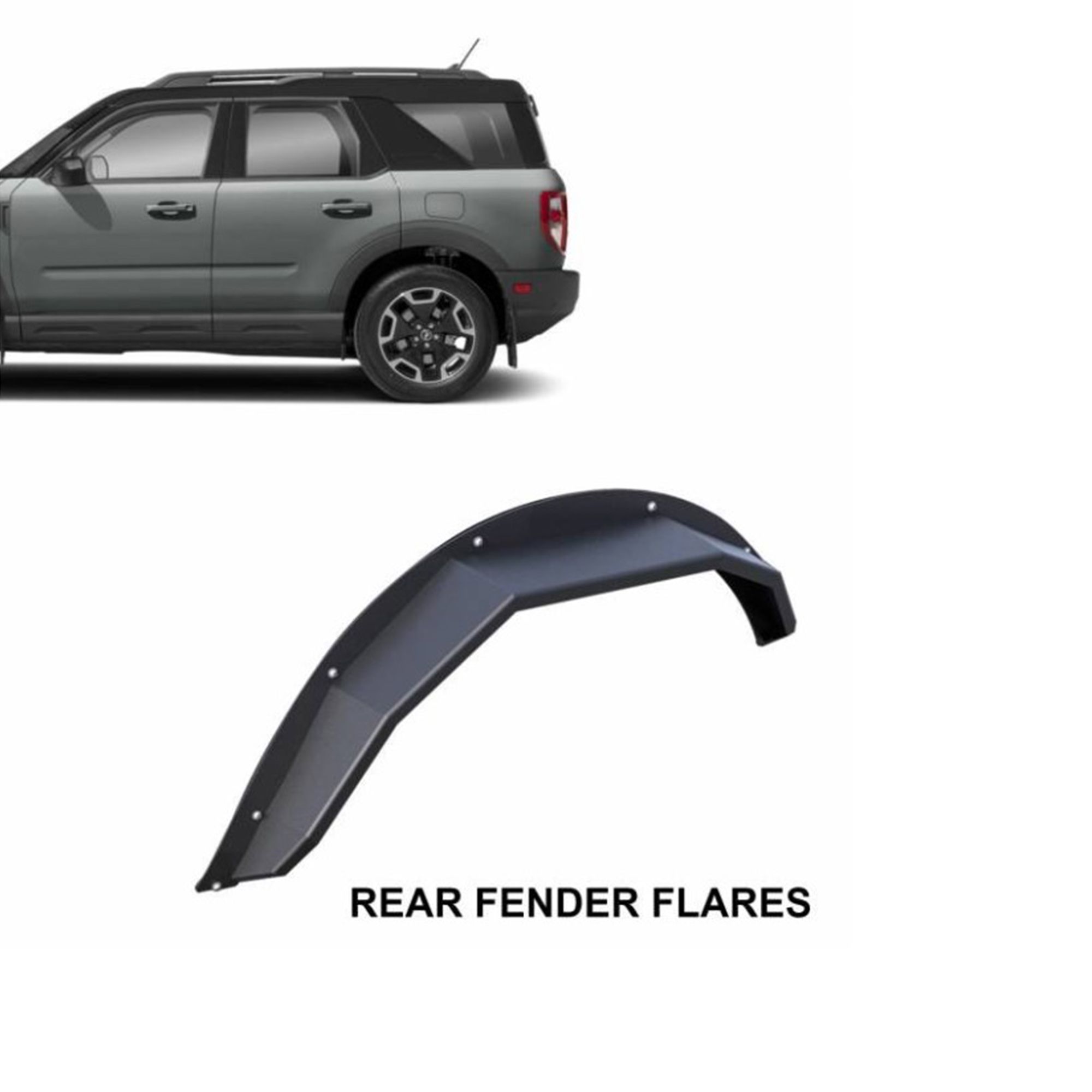 Black Horse Off Road Fender Flares Black Steel FF-FBR21HD