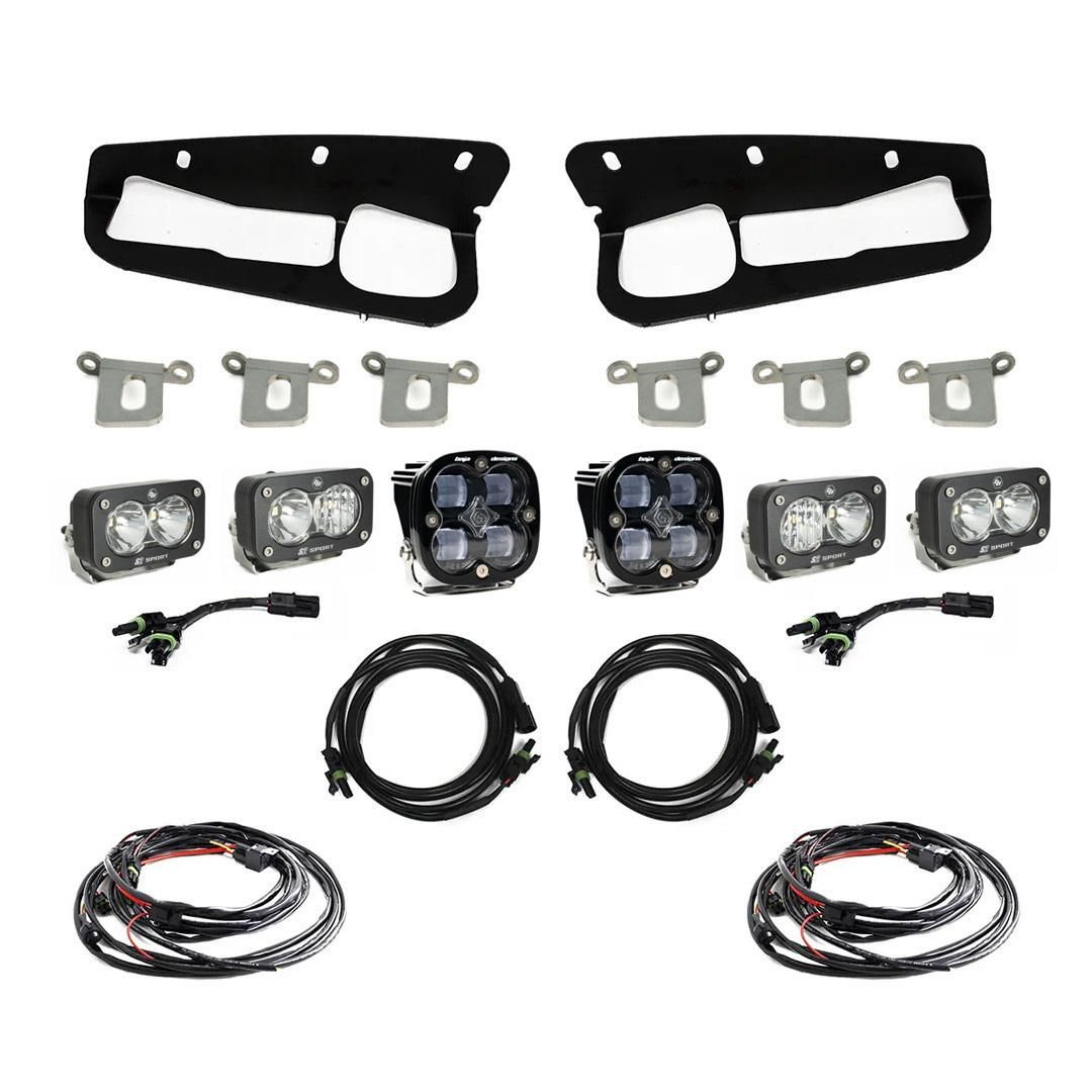 Squadron SAE/Dual S2 Sport Steel Bumper Fog Pocket Light Kit