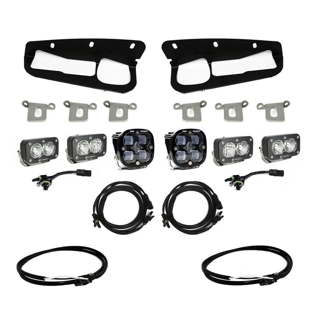 Squadron SAE/Dual S2 Sport Steel Bumper Fog Pocket Light Kit