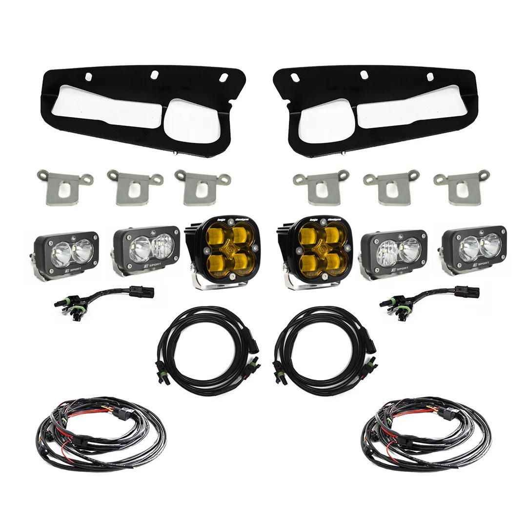 Squadron SAE/Dual S2 Sport Steel Bumper Fog Pocket Light Kit