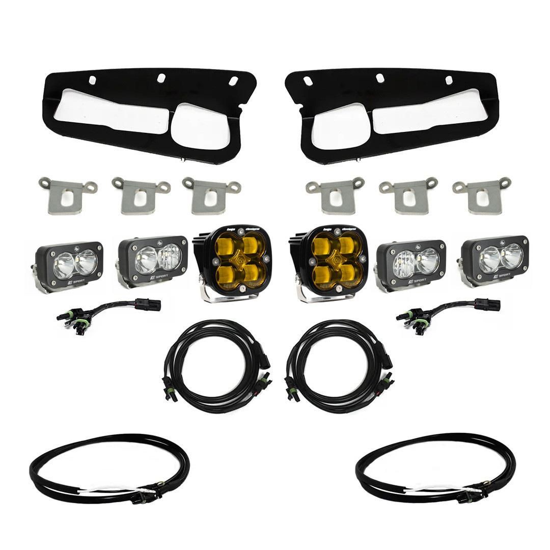 Squadron SAE/Dual S2 Sport Steel Bumper Fog Pocket Light Kit