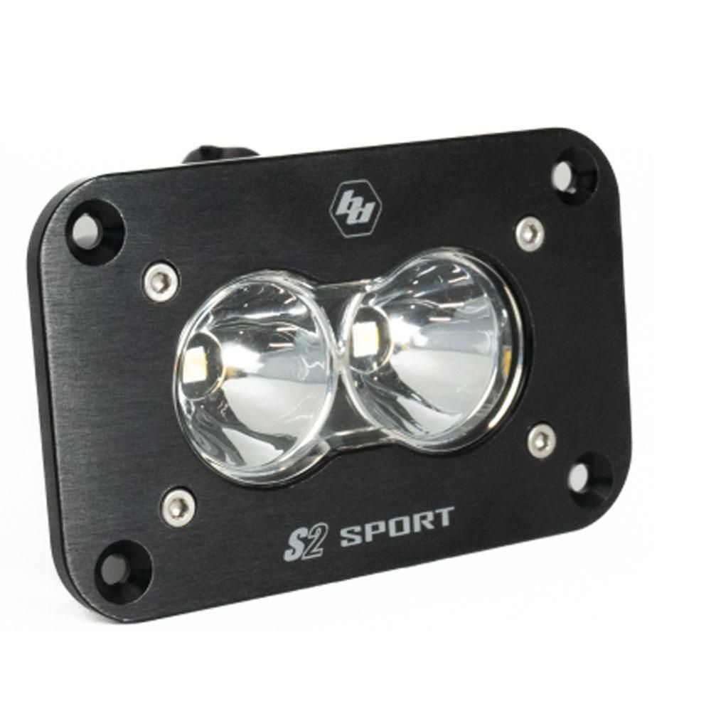 S2 Sport Black Flush Mount LED Auxiliary Light Pod