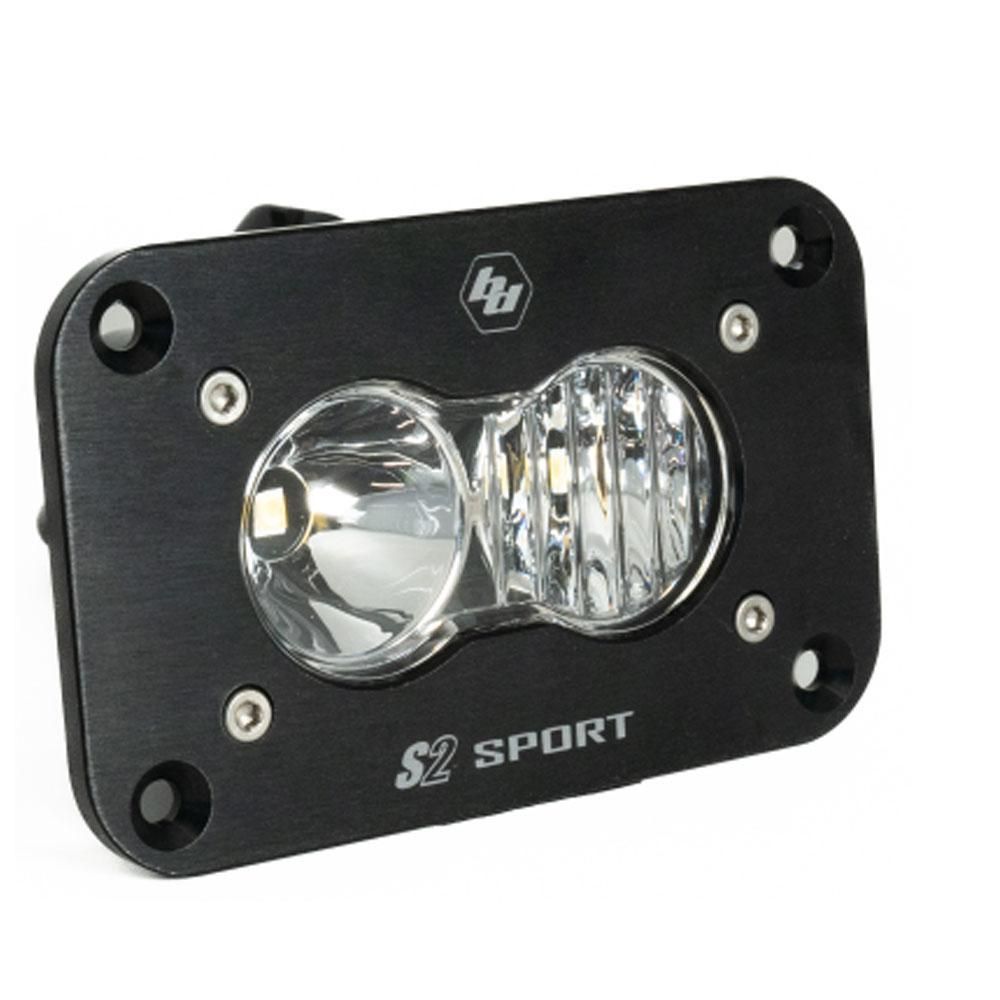 S2 Sport Black Flush Mount LED Auxiliary Light Pod
