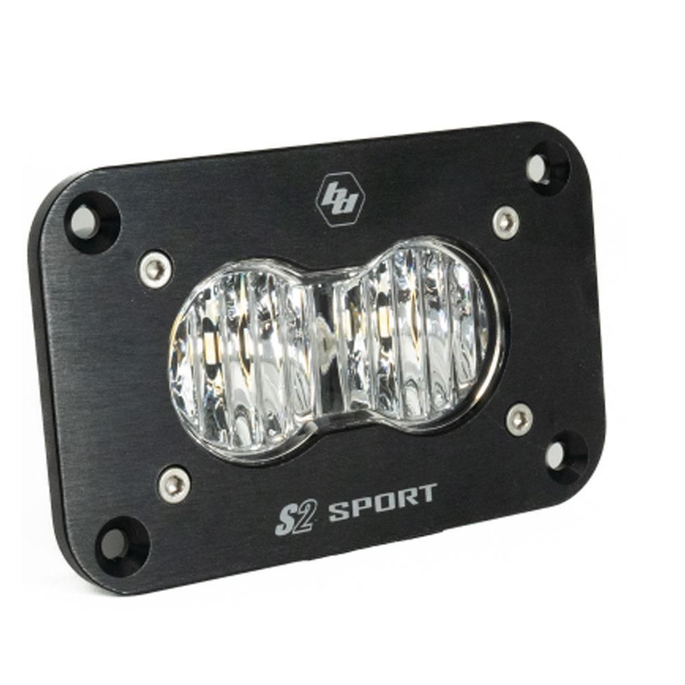 S2 Sport Black Flush Mount LED Auxiliary Light Pod
