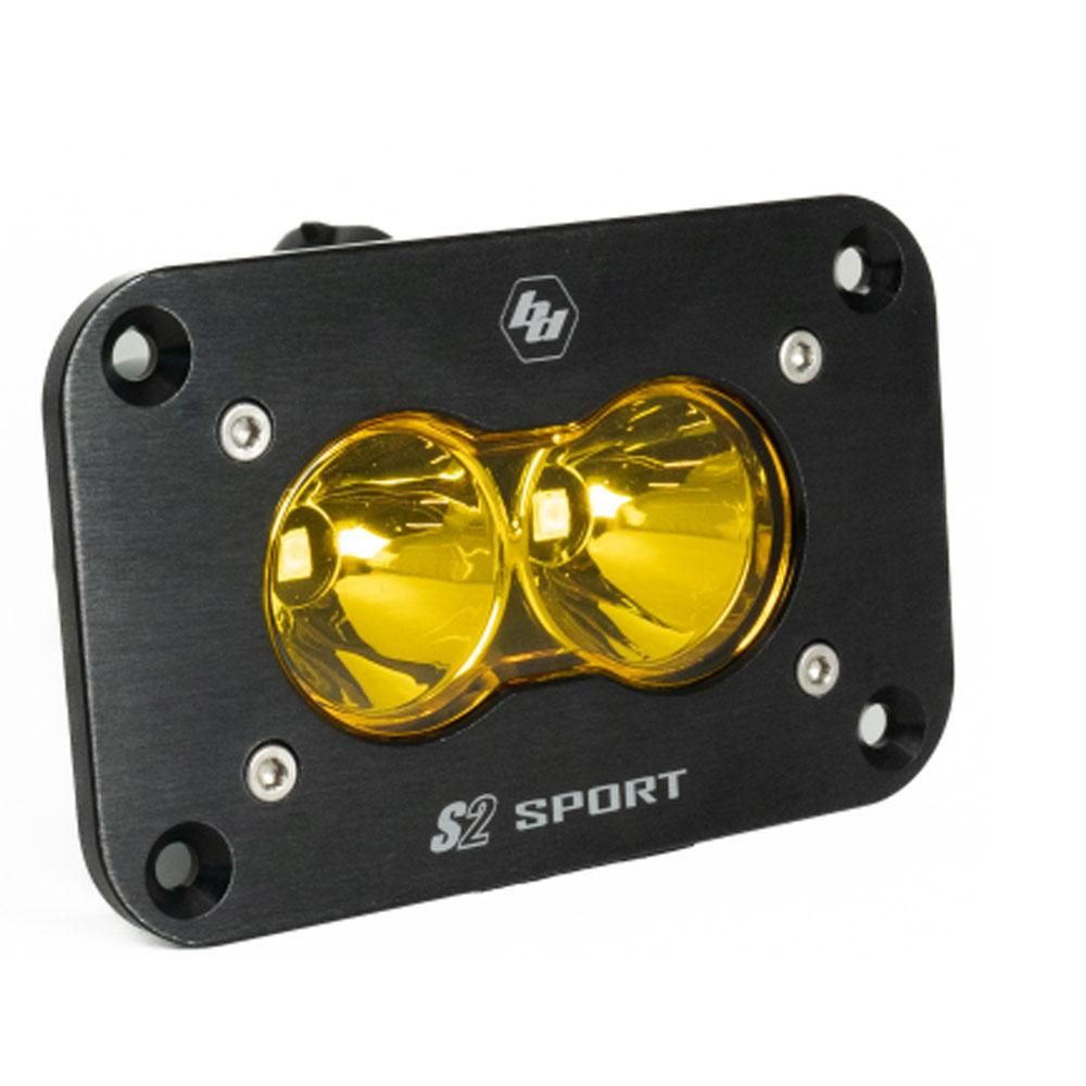 S2 Sport Black Flush Mount LED Auxiliary Light Pod