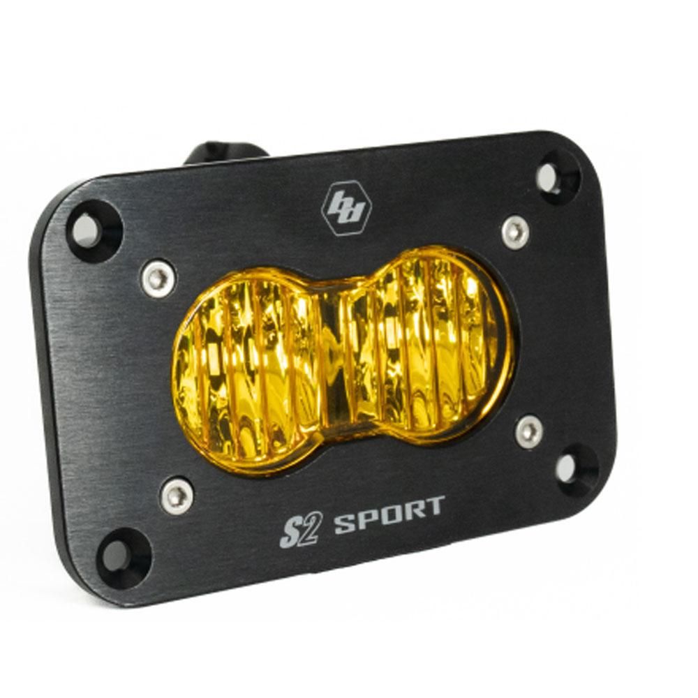 S2 Sport Black Flush Mount LED Auxiliary Light Pod
