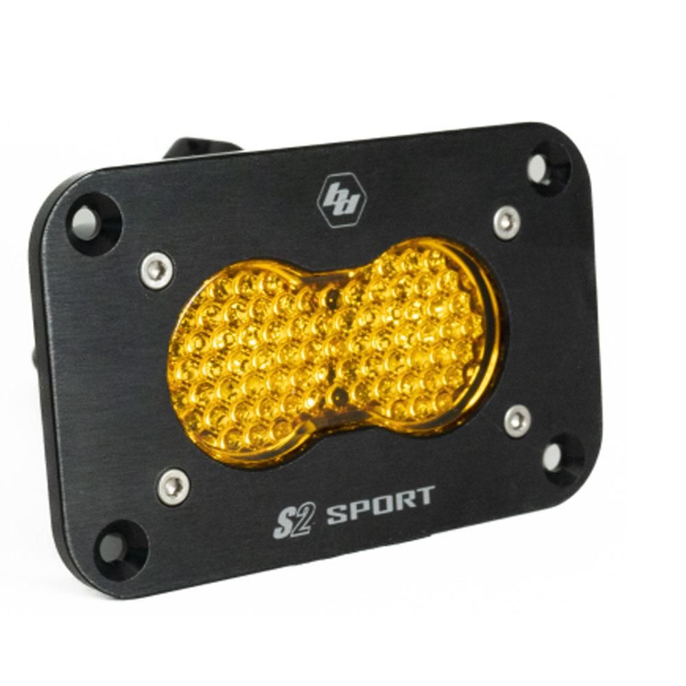 S2 Sport Black Flush Mount LED Auxiliary Light Pod