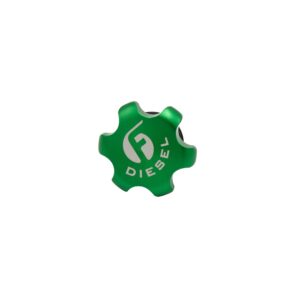 Fleece Performance Green Anodized Billet Fuel Cap for 2013-2018 Cummins