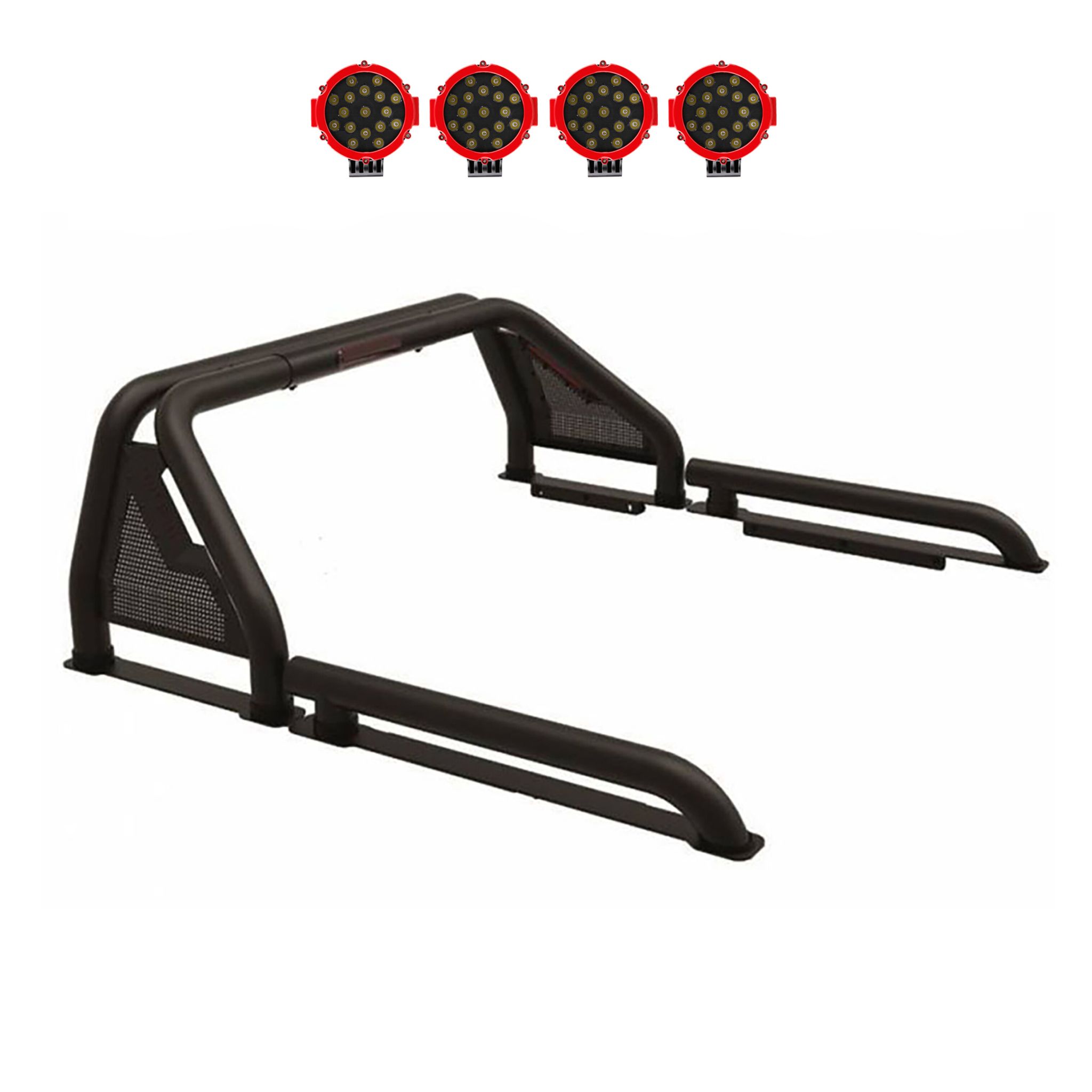 Black Horse Off Road Gladiator Roll Bar Kit Black Steel GLRB-01B-PLR