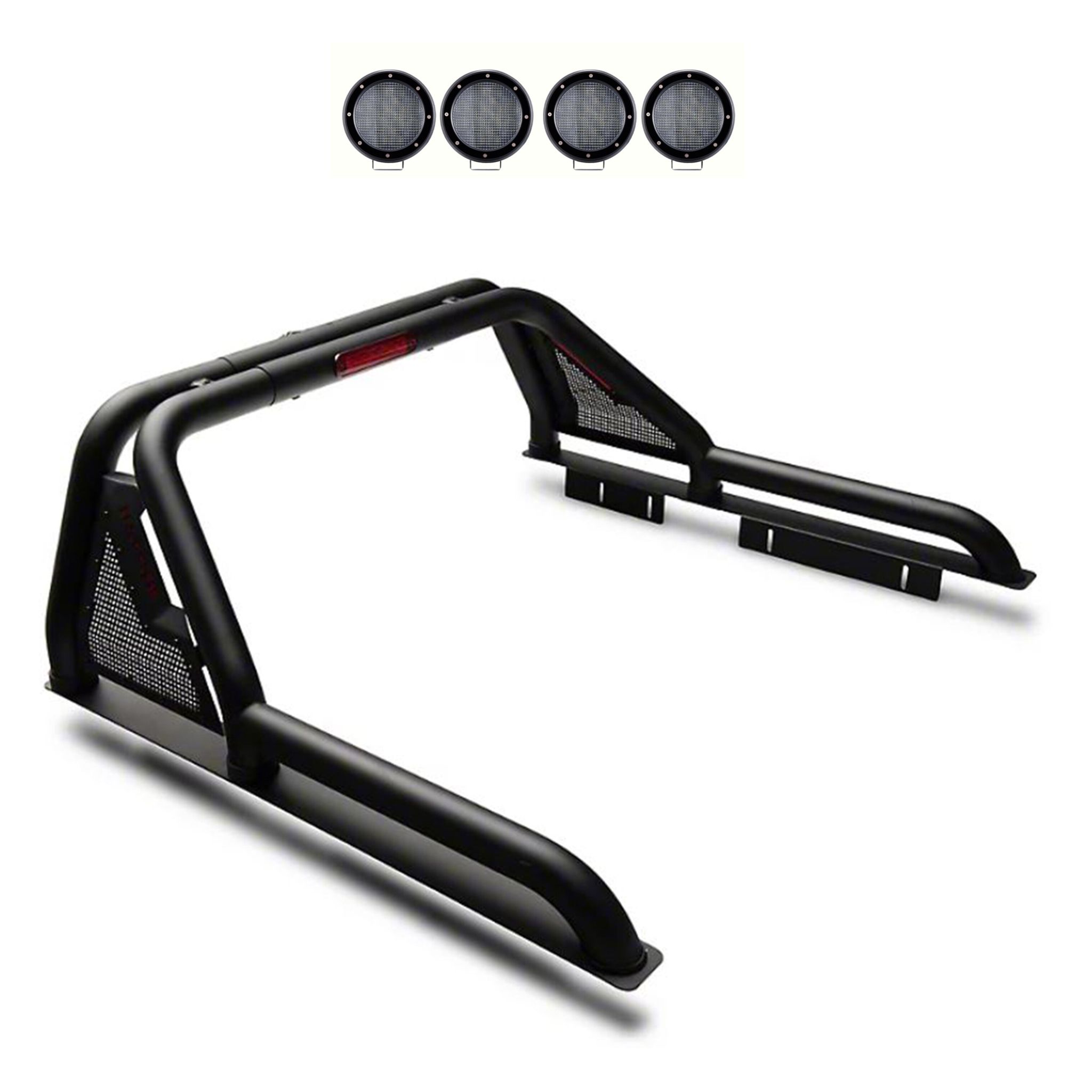 Black Horse Off Road Gladiator Roll Bar Kit Black Steel GLRB-03B-PLFB