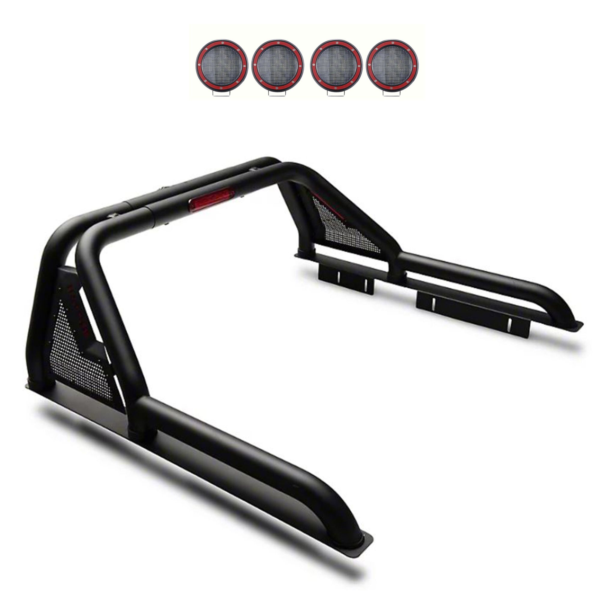 Black Horse Off Road Gladiator Roll Bar Kit Black Steel GLRB-03B-PLFR