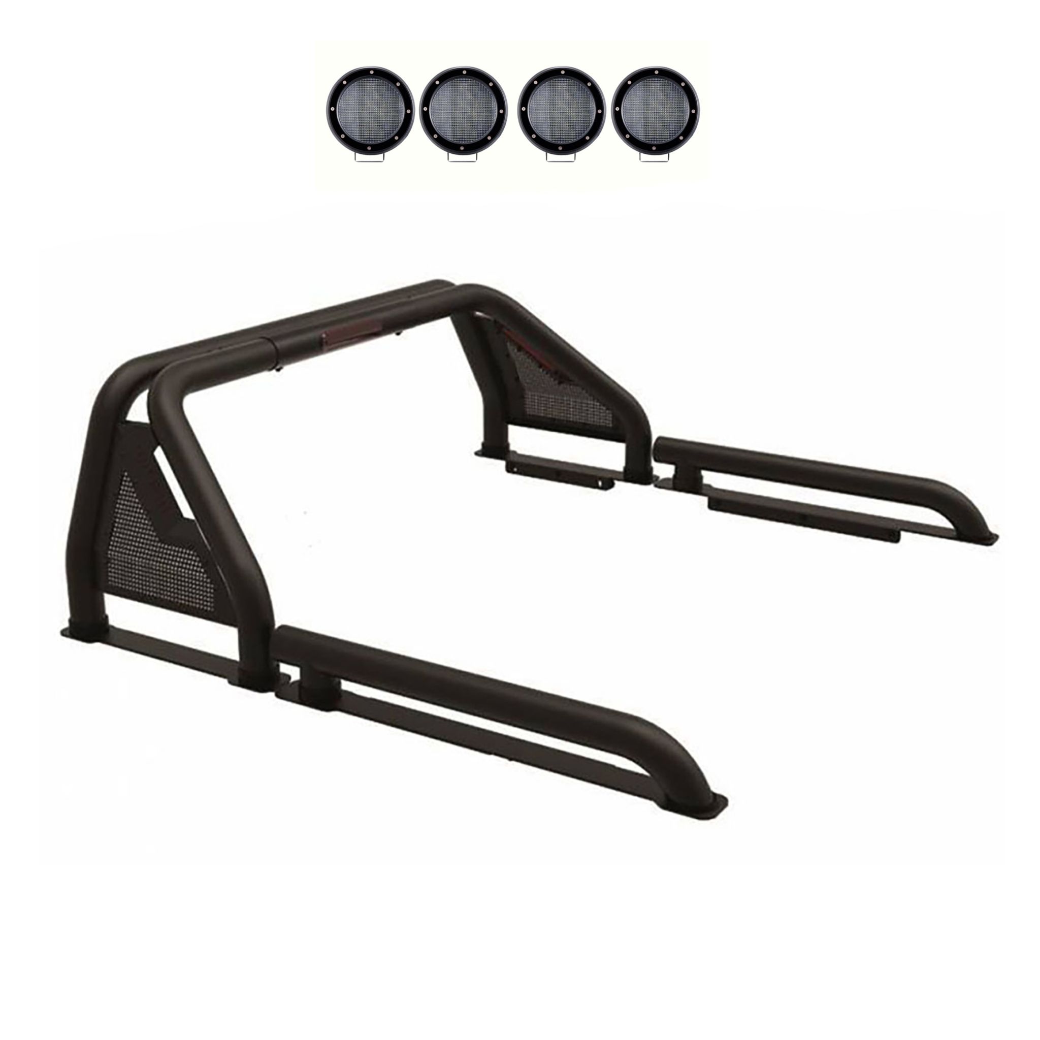Black Horse Off Road Gladiator Roll Bar Kit Black Steel GLRB-05B-PLFB