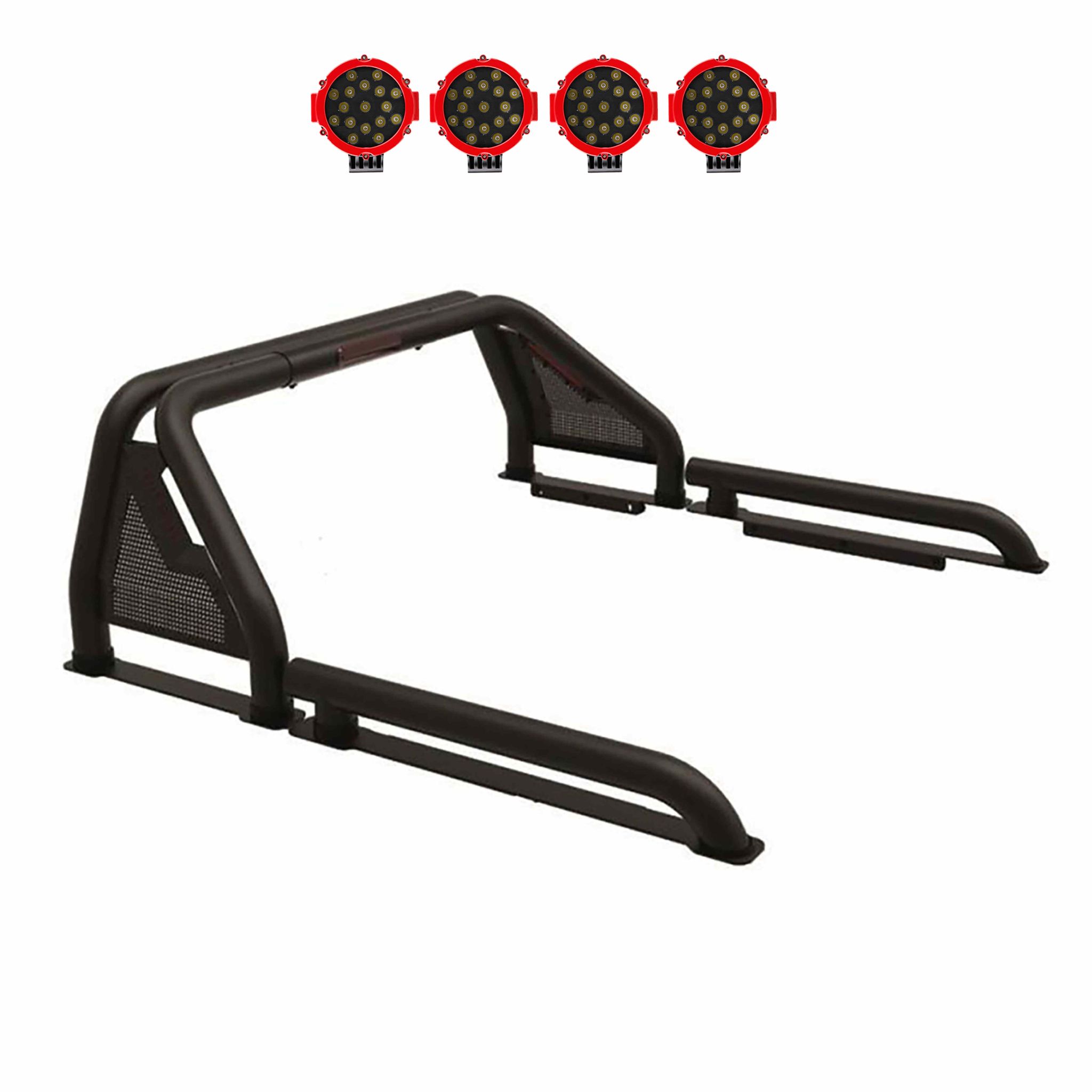 Black Horse Off Road Gladiator Roll Bar Kit Black Steel GLRB-05B-PLR