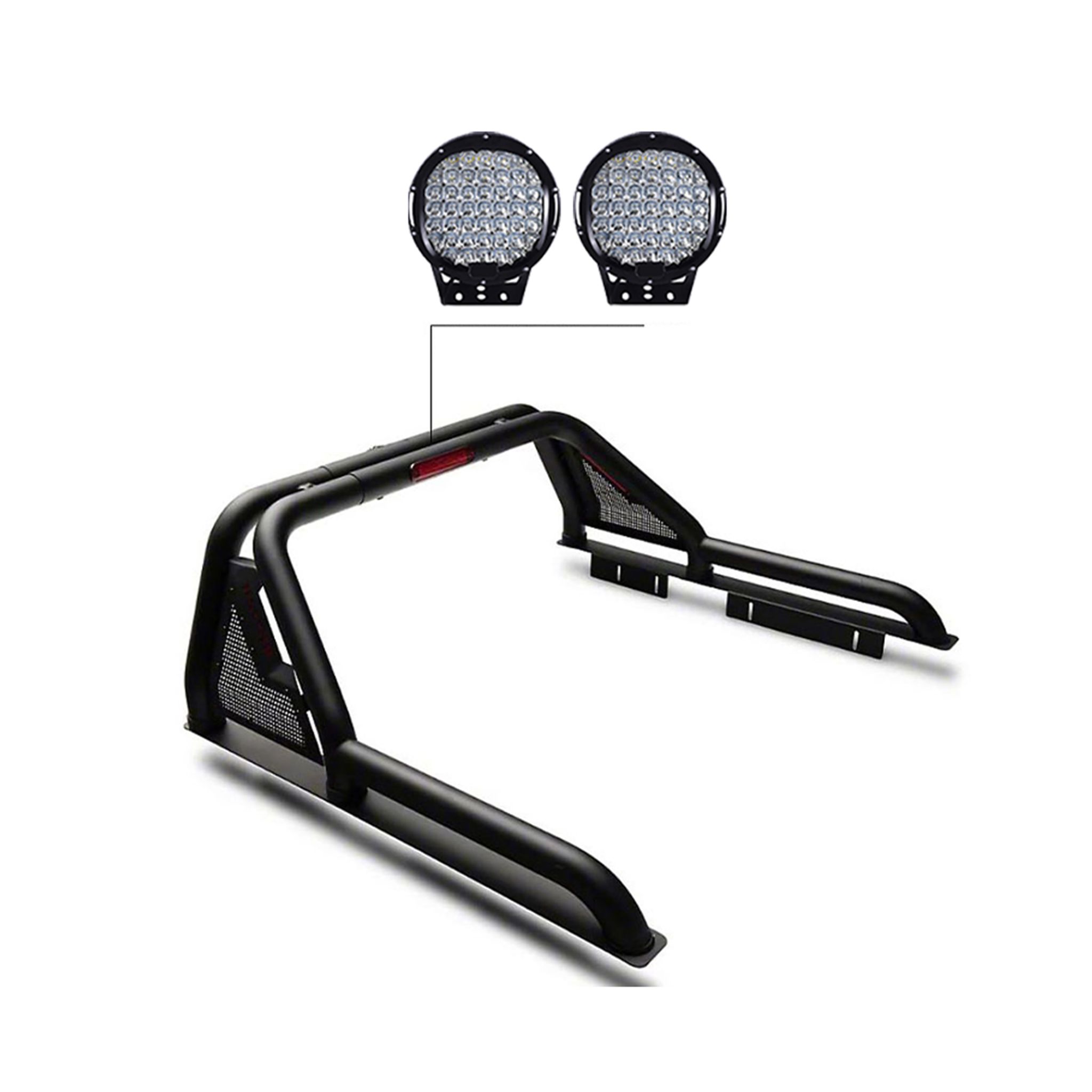 Black Horse Off Road Gladiator Roll Bar Kit Black Steel GLRB-07B-PL69B